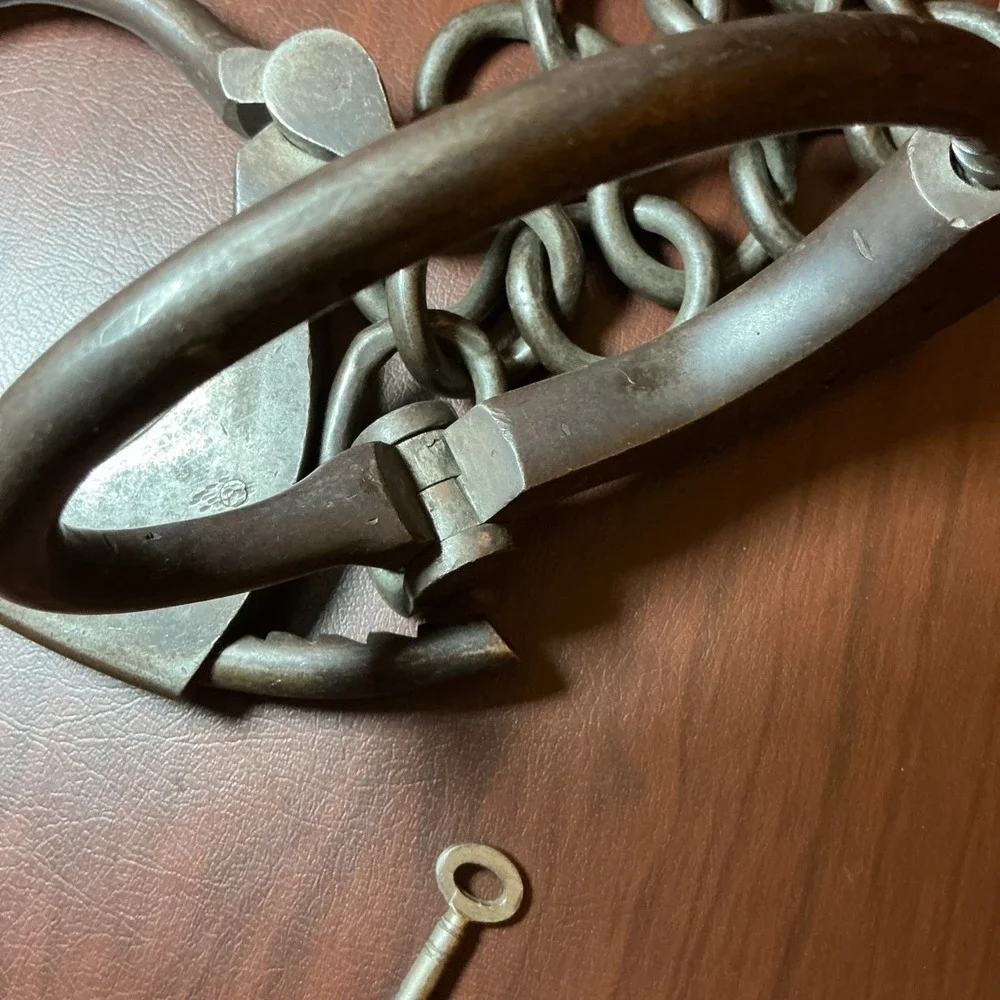 Vintage Iron Hand Forged Leg Shackles